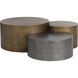 Neo 60 X 56 inch Antique Brass Coffee Table, Set Of 3